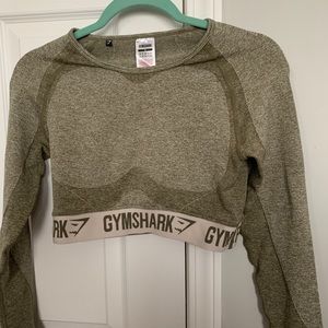 Gym Shark seamless long sleeve cropped tee